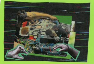 Un collage de fotos capturadas en el taller Vozu por Juanjosé Rivas en Co-Prosperity. Imagen x Bri Robinson.